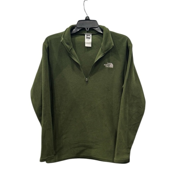 Kid’s Dark Green The North Face Half Zippered Fleece- size XL - Picture 3 of 7